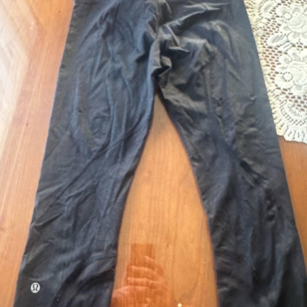 lululemon athletica Black Capris with Logo